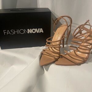 Tan Strappy Heel Sandal